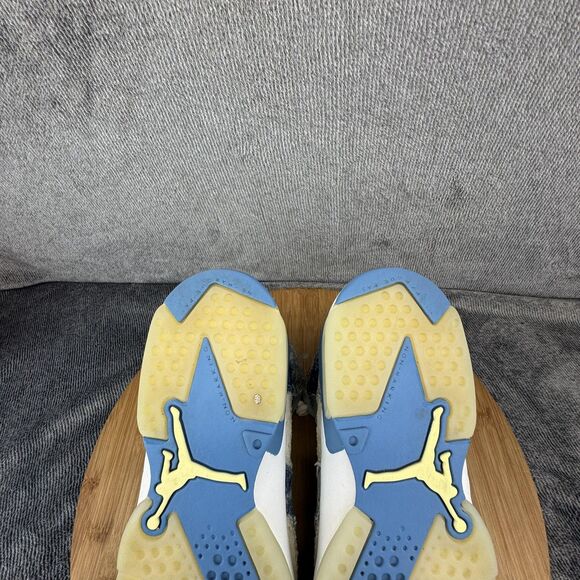 Nike Air Jordan 6 Retro Shoes Youth Size 4Y Washed Denim Patchwork DM9045-100 - Picture 8 of 10
